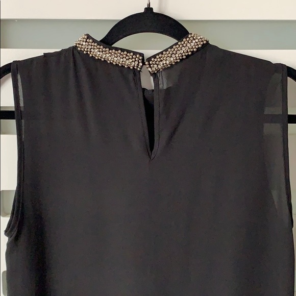 Zara Rhinestone Collar Shiffon Tank - Picture 3 of 5